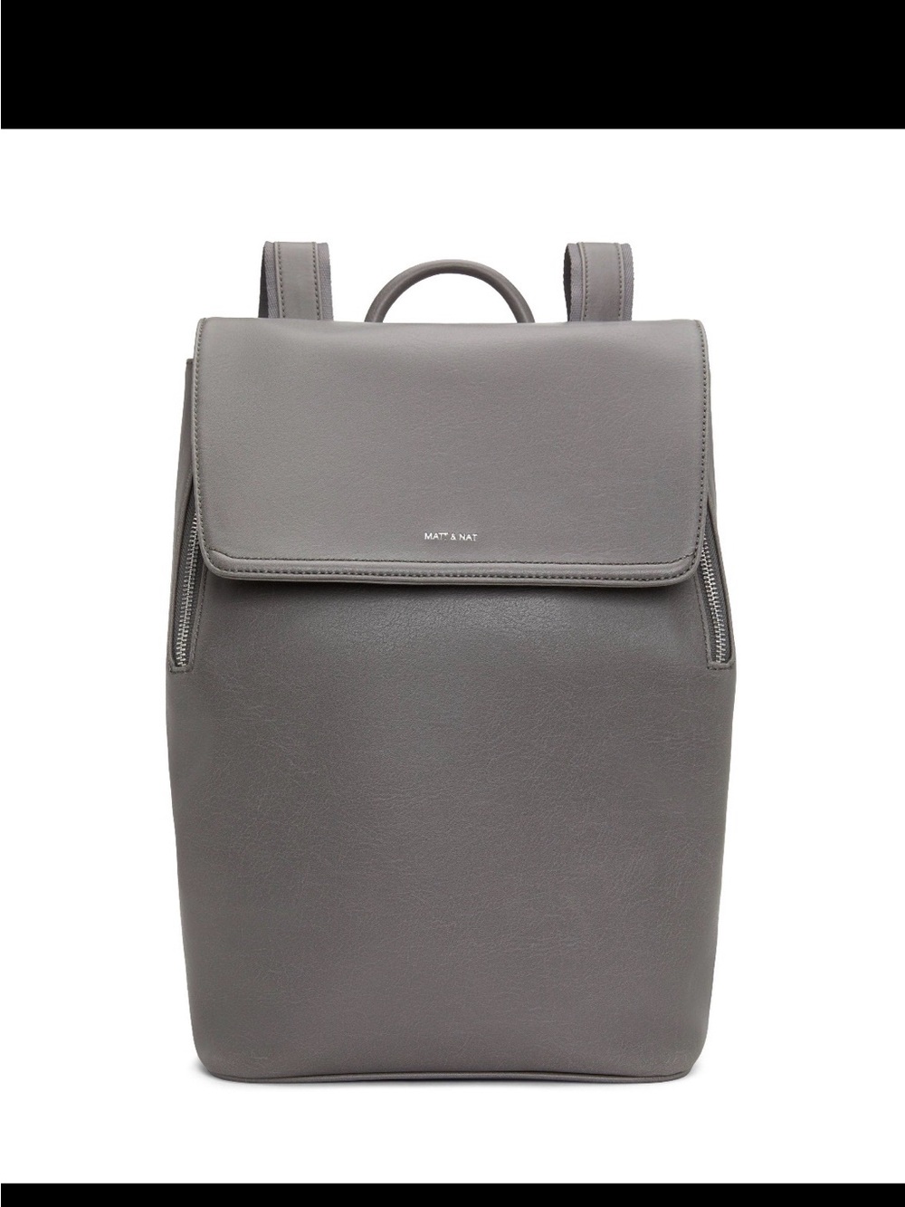 Matt & Nat Taupe Grey Vegan Leather Backpack